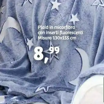 In'S Mercato Plaid in microfibra con inserti offerta