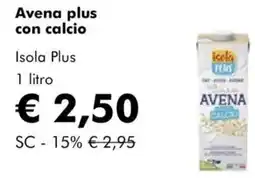 NaturaSì Avena plus con calcio isola plus 1 litro offerta