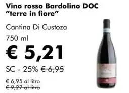 NaturaSì Vino rosso bardolino doc "terre in fiore" Cantina Di Custoza offerta
