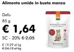 NaturaSì Alimento umido in busta manzo defu offerta