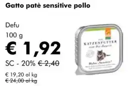 NaturaSì Gatto patè sensitive pollo defu offerta