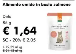 NaturaSì Alimento umido in busta salmone Defu offerta