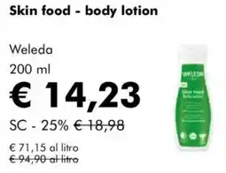NaturaSì Skin food-body lotion weleda offerta