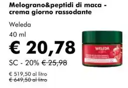 NaturaSì Melograno&peptidi di maca - crema giorno rassodante Weleda offerta