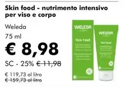 NaturaSì Skin food - nutrimento intensivo per viso e corpo weleda offerta