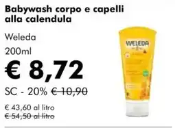 NaturaSì Babywash corpo e capelli alla calendula weleda offerta