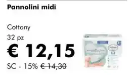 NaturaSì Pannolini midi cottony 32 pz offerta