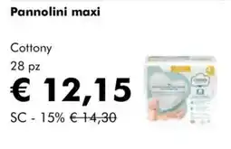NaturaSì Pannolini maxi cottony 28 pz offerta