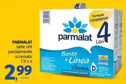 Pam PARMALAT latte uht parzialmente scremato offerta