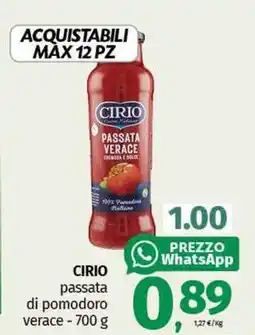 Pam CIRIO passata di pomodoro verace offerta