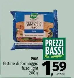 Pam PAM fettine di formaggio fuso light offerta