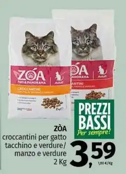 Pam ZOA croccantini per gatto tacchino e verdure/ manzo e verdure offerta