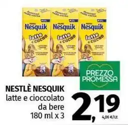 Pam NESTLÉ NESQUIK latte e cioccolato da bere offerta