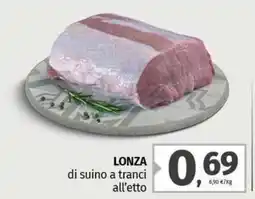 Pam LONZA di suino a tranci all'etto offerta