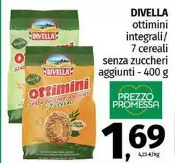Pam DIVELLA ottimini integrali/ 7 cereali senza zuccheri aggiunti offerta