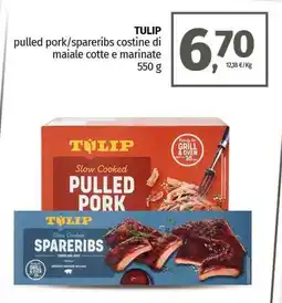 Pam TULIP pulled pork/spareribs costine di maiale cotte e marinate offerta