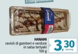 Pam HANAMI ravioli di gamberi e verdure in salsa teriyaki offerta