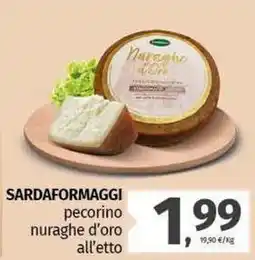 Pam SARDAFORMAGGI pecorino nuraghe d'oro all'etto offerta