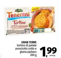 Pam GRAN TERRE tortino di patate prosciutto cotto e grana padano offerta