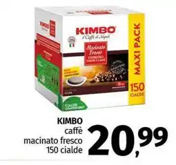 Pam KIMBO caffè macinato fresco 150 cialde offerta