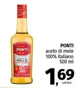 Pam PONTI aceto di mele 100% italiano offerta
