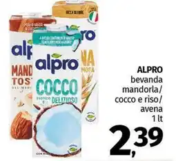 Pam ALPRO bevanda mandorla/ cocco e riso/ avena offerta