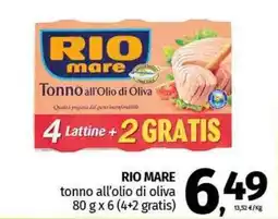 Pam RIO MARE tonno all'olio di oliva offerta