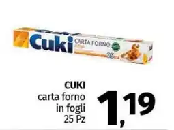 Pam CUKI carta forno in fogli offerta