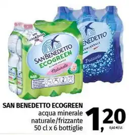 Pam SAN BENEDETTO ECOGREEN acqua minerale offerta