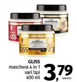 Pam GLISS maschera 4 in 1 vari tipi offerta