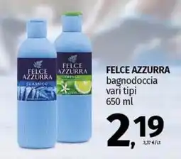 Pam FELCE AZZURRA bagnodoccia vari tipi offerta
