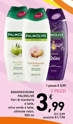 Spazio Conad Bagnoschiuma palmolive fiori di mandorlo e latte, oliva verde e latte, ultimate relax, offerta