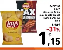 Spazio Conad Patatine LAY'S classiche max double crunch gusto barbecue offerta