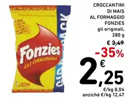 Spazio Conad Croccantini di mais al formaggio fonzies gli originali, offerta