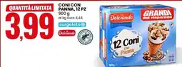Eurospin Dolciando Coni con panna, 12 pz offerta