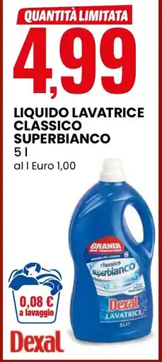 Eurospin Liquido lavatrice classico superbianco Dexal offerta