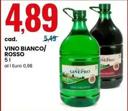 Eurospin Vino bianco/ rosso GINEPRO offerta