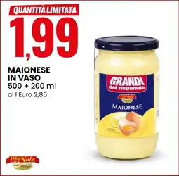 Eurospin Maionese in vaso Delizie Sole offerta