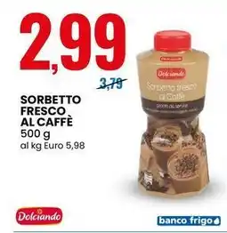 Eurospin Sorbetto fresco al caffè Dolciando offerta
