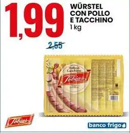 Eurospin Würstel con pollo e tacchino Tobias offerta