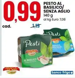 Eurospin Pesto al basilico senza aglio Delizie Sole offerta