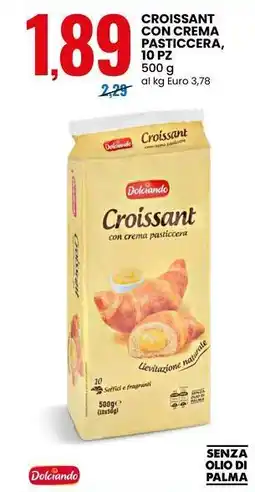 Eurospin Croissant con crema pasticcera Dolciando offerta