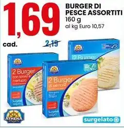 Eurospin Burger di pesce assortiti ATHENA offerta