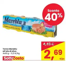 Eurospar Tonno Mareblu all'olio di oliva offerta