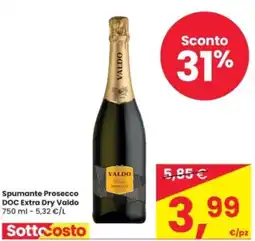 Eurospar Spumante Prosecco DOC Extra Dry Valdo offerta