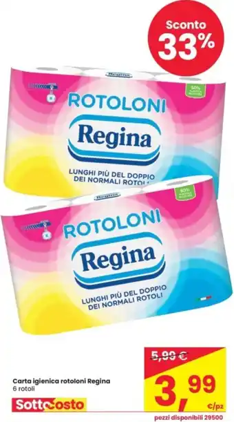 Eurospar Carta igienica rotoloni Regina offerta