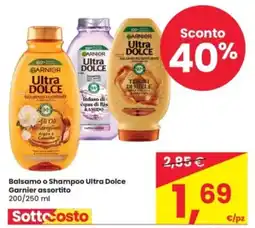 Eurospar Balsamo o Shampoo Ultra Dolce Garnier assortito offerta