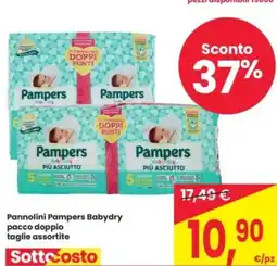 Eurospar Pannolini Pampers Babydry pacco doppio taglie assortite offerta