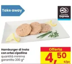 Eurospar Hamburger di trota con erba cipollina offerta