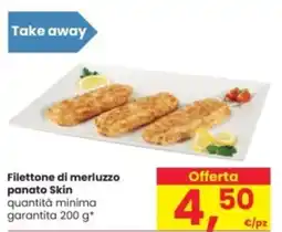 Eurospar Filettone di merluzzo panato Skin offerta
